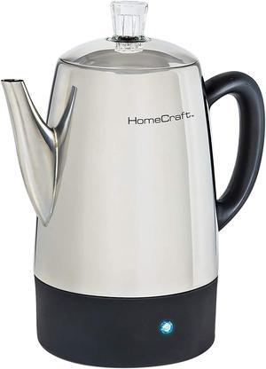 Nostalgia Electrics HCPC10SS Stainless steel HomeCraft 10-Cup Stainless Steel Coffee Maker Percolator