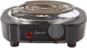 Continental Electric Single Burner, Black CE23309