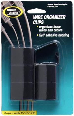 Master Manufacturing 00204 Cord Away Cable Clips, Black