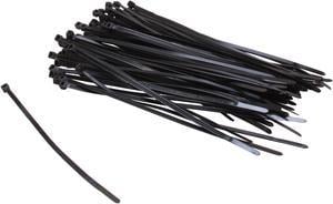 100pcs Cable Zip Ties Heavy Duty 6 Inch, Hannord Premium Plastic Wire Ties  with 40 lbs Tensile Strength, Self-Locking Black Nylon Tie Wraps for Indoor  and Outdoor - Black 