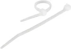 C2G/Cables To Go 43044 Releasable / Reusable 7.75-Inch Cable Ties, White - 50 Pack
