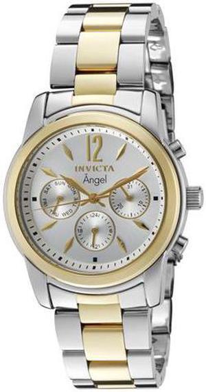 Women's Angel Silver Dial 18k Gold Plated & Stainless Steel