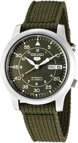 Men’s Seiko 5 Automatic Fabric Watch  - Green