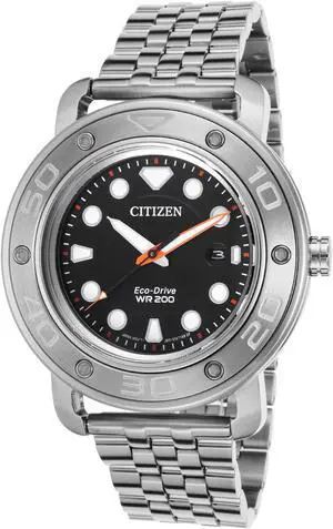 Citizen Eco-Drive AW1530-65E Black/Silver Stainless Steel Analog Eco-Drive Men's Watch
