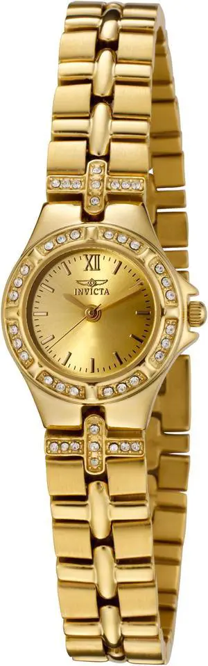 Invicta 0134 Women's Wildflower 18K Gp Ss Gold-Tone Dial 18K Gp Ss Watch
