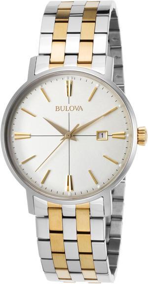 Bulova 98B255 Men's Stainless Steel Two-tone Bracelet Band Grey Dial Watch
