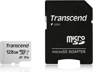 Transcend 300s 128GB Class 10/UHS-I U3 microSDXC with Adapter TS128GUSD300SA
