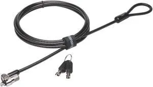 Kensington MicroSaver Cable Lock - Black, Silver - Carbon Steel - For Notebook LOCK BULK PACKAGING - K65020WW