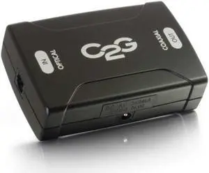 C2G 40019 Optical to Coaxial Digital Audio Converter, TAA Compliant, Black