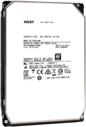 HGST Ultrastar He8 HUH728080ALE600 8TB 7200 RPM 128MB Cache SATA 6.0Gb/s 3.5-Inch 512e ISE Helium Enterprise Data Center Hard Disk Drive
