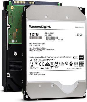 WD Ultrastar DC HC520 | HUH721212AL4200 (0F29560) | 12TB 7200 RPM 4Kn SAS 12Gb/s 256MB Cache 3.5-Inch Internal Enterprise HDD Data Center Hard Disk Drive