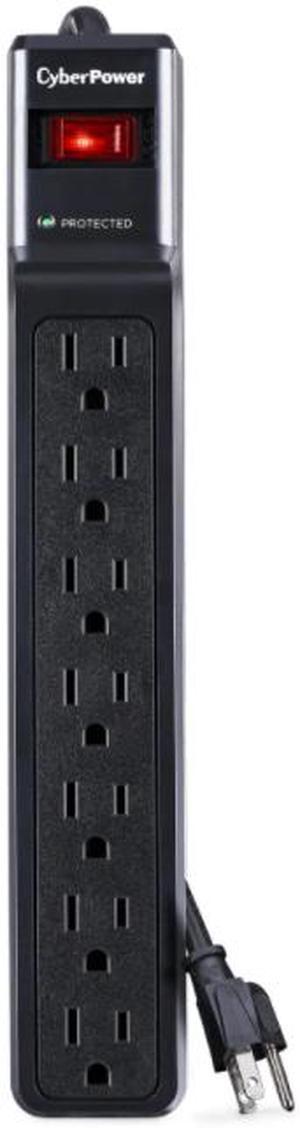 CyberPower Systems USA CSB7012 CyberPower CSB7012 Essential 7-Outlets Surge Suppressor with 1500 Joules and 12FT Cord - 7 x NEMA 5-15R - 1500 J - 125 V AC Input