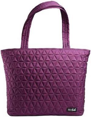 Medport 7447FFP2562 Fit & Fresh Metro Quilted Tote with Lunch Compartment - Plum