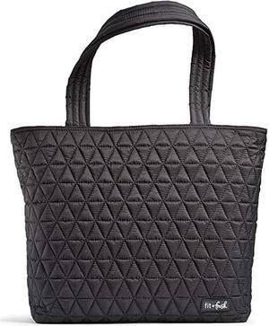 Medport 7447FFP2561 Fit & Fresh Metro Quilted Tote with Lunch Compartment - Black