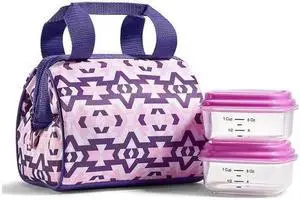 Medport 397LS1514 Fit & Fresh Riley Lunch Bag Set, Pink & Purple