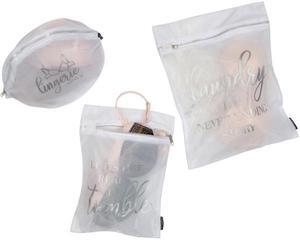 Simplify 25446-SILVER Printed Wash Bag Set, Silver Print - 3 Piece
