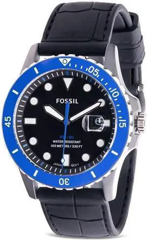 Fossil FB-01 Black Silicone Mens Watch