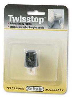 Softalk Twisstop Rotating Phone Cord Detangler, Black 1501