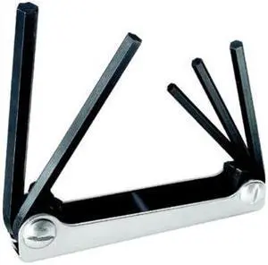KLEIN TOOLS 70579 5 Piece SAE Fold-Up Hex Key Set, 70579