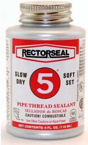 No. 5 Pipe Thread Sealants, 1/4 Pint Can, Yellow