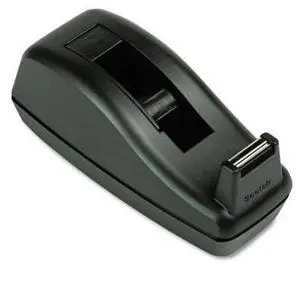 3M C40BK Deluxe Desktop Tape Dispenser  Attached 1 in.core  Heavily Weighted  Black
