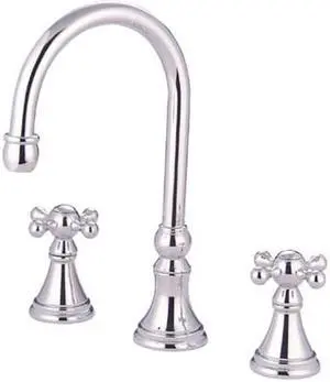 Kingston Brass KS2341KX 8 Inch -18 Inch Widespread Roman Tub Filler - Polished Chrome