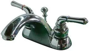 Kingston Brass KB2621B Two Handle 4 in. Centerset Lavatory Faucet with Retail Pop-up