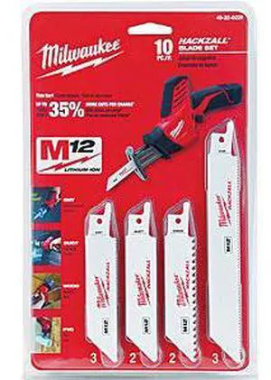 Milwaukee 49-22-0220 10-Piece Reciprocating Saw Blade Kit