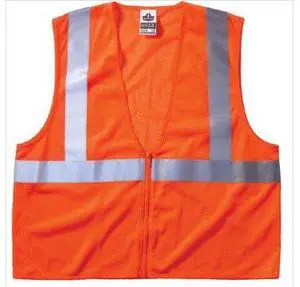 Ergodyne 150-21045 Economy Vest Class Ii Mesh Zipper Orange L-Xl