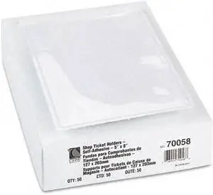 C-Line 70058 Shop Ticket Holders with Self-Adhesive Back  5 x 8  Clear  50/box