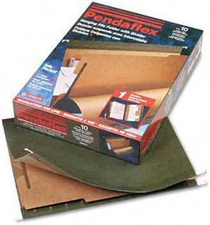 Tops Pendaflex 59253 2   Expansion Hanging Folder  Letter  4-Section  GN  10/box