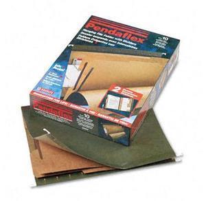 Tops Pendaflex 59254 2   Expansion Hang Folders  Letter  6-Section  GN  10/box