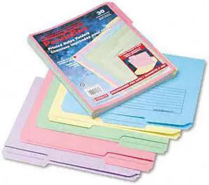 Tops Pendaflex 45269 Printed Notes Folders  1/3 Cut  Top Tab  Letter  Assorted  30 Pack