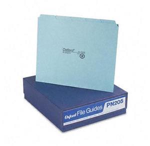 Tops Pendaflex PN205 Top Tab File Guides  Blank  1/5 Tab  25 Point Pressboard  Letter  50 per Box
