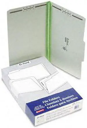 Tops Pendaflex 17186 Pressboard Folders with two 2   Cap Fasteners  Legal  Green  25/bx