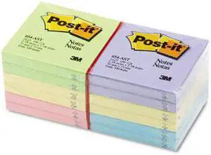 Post-it Original Pads in Marseille Colors 3 x 3 100-Sheet 12/Pack 654AST