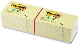 Post-It Greener Notes Note,Post-It,3x5,12/Pk,Yw 655RPYW