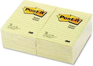 3M 660YW Original Notes 4 x 6 Canary Yellow 12 100-Sheet Pads/Pck 3M 660YW Original Notes 4 x 6 Canary Yellow 12 100-Sheet Pads/Pck