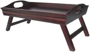 Sedona Bed Tray Curved Side, Foldable Legs, Large Handle By Winsome Wood