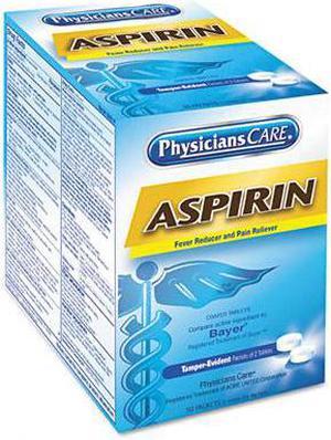 Acme United 90014 Physicians Care Aspirin Tablets  50 Two-Packs per Box