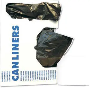 Boardwalk 1717L Light-Grade Can Liners, 17 x 17, .35 Mil, 4-Gallon, Black, 50/Roll, 1 Roll