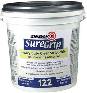 RUST-OLEUM 02881 Wallcovering Adhesive, 1 gal, Pail, Clear