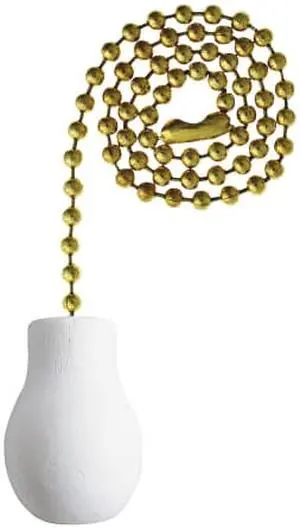 Westinghouse Lighting 7701400 White Wooden Knob Pull Chain