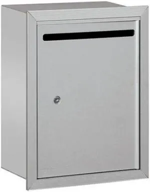 Salsbury 2245AP Letter Box (Includes Commercial Lock) - Standard - Recessed Mounted - Aluminum - Private Access