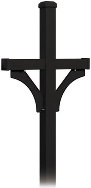 Salsbury 4872BLK Deluxe Mailbox Post - 2 Sided for (2) Mailboxes - In-Ground Mounted - Black Salsbury 4872BLK Deluxe Mailbox Post - 2 Sided for (2) Mailboxes - In-Ground Mounted - Black