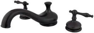 HERITAGE ROMAN TUB FILLER ORB, METAL LEVER-Oil Rubbed Bronze Finish