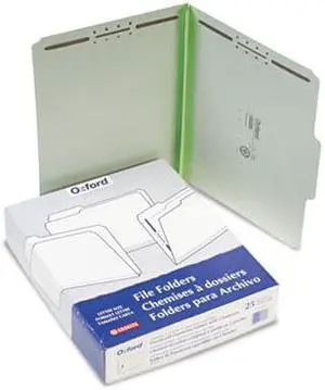 Pendaflex 17181 Pressboard Folders with Two 2 in. Capacity Fasteners, Letter, Green, 25-Box