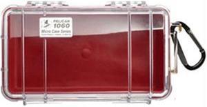 Pelican 1060 Micro Case w/Clear Lid - Red