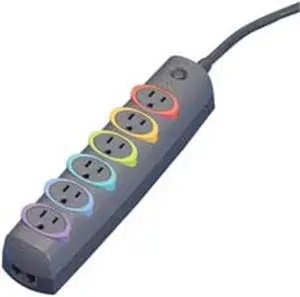 Kensington KMW62144 Surge Suppressor- 6 Outlet- 8ft. Cord- 1260 Joules- Dark Gray