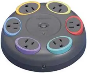 Kensington KMW62634 Surge Protector- 330 Volt- 16ft.- 6 Outlets- 1500 Joules- Gray